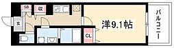 S-RESIDENCE本郷2 1Kの間取図画像