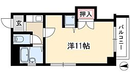 ティアイ池下 1Kの間取図画像