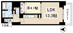 プレサンス広小路通葵 1LDKの間取図画像