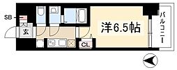 プレサンスTHE新栄 1Kの間取図画像