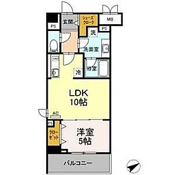 グランコート東山 1LDKの間取図画像
