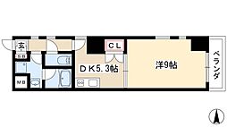RESIDIA東桜 1DKの間取図画像