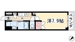 シテイライフ望が丘 1Kの間取図画像