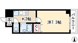 クレストステージアスカ 1Kの間取図画像
