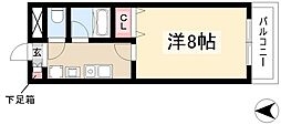 ベル池下 1Kの間取図画像