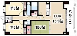 リーフマンショングロリアス 3LDKの間取図画像