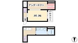 アドラブール新守山 1Kの間取図画像