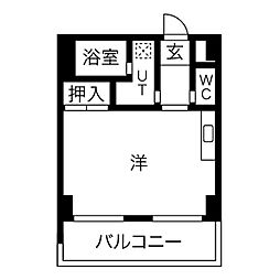 アネックス池下 ワンルームの間取図画像