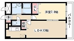 グランシャリオ覺王山 1LDKの間取図画像