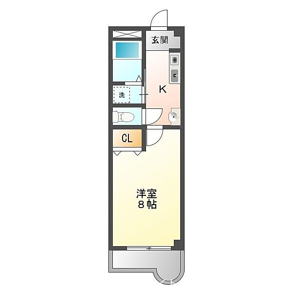 愛知県岡崎市八帖北町(賃貸マンション1K・1階・27.00㎡)の写真 その2