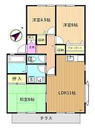 フレマリール 3LDKの間取図画像