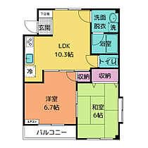 シャモニー 305 ｜ 富山県富山市婦中町田島（賃貸マンション2LDK・3階・46.10㎡） その2