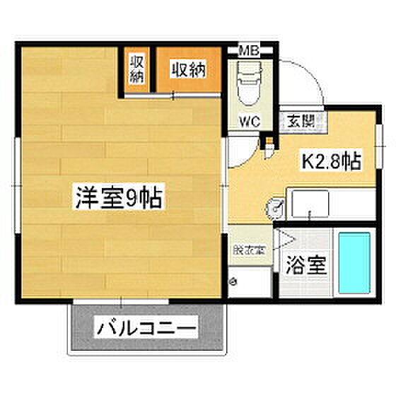 シャトレー大村 21｜長野県松本市大字大村(賃貸アパート1K・2階・28.70㎡)の写真 その2