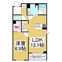 ＲＥＶ・ＭＯ　Ｅｍｅｒａｌｄ  ｜ 長野県松本市笹部2丁目（賃貸マンション1LDK・1階・49.23㎡） その2