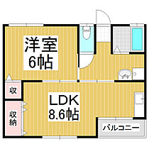 ニュー穂高荘  ｜ 長野県松本市大字惣社（賃貸アパート1LDK・2階・46.20㎡） その2