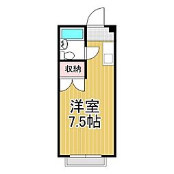 ロイヤルメゾン三浦 ワンルームの間取図画像