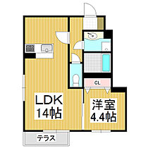 GRAND D-ROOM J 庄内  ｜ 長野県松本市庄内3丁目（賃貸アパート1LDK・1階・43.51㎡） その2