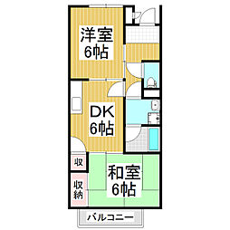 サープラスツーリスンA 2DKの間取図画像