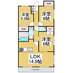 メゾンファルグ 3LDKの間取図画像