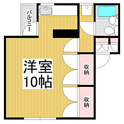 スクエアガーデン ワンルームの間取図画像
