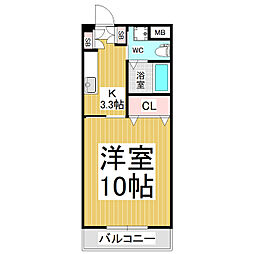 ブルームハイツ 1Kの間取図画像