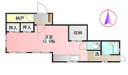 安田マンション ワンルームの間取図画像