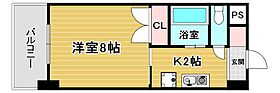 松井ビル 406 ｜ 福岡県北九州市八幡西区折尾5丁目5-17（賃貸マンション1K・4階・24.00㎡） その2