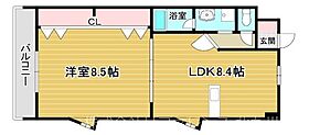 浅野ベイタワー 1101 ｜ 福岡県北九州市小倉北区浅野2丁目3-6（賃貸マンション1LDK・11階・40.95㎡） その2