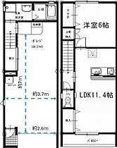 ガレージハウスコスモ　B棟 5 ｜ 静岡県浜松市中央区和田町538-3（賃貸タウンハウス1LDK・1階・74.88㎡） その2