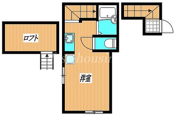 東京都三鷹市上連雀3丁目(賃貸アパート1R・2階・13.24㎡)の写真 その2