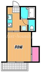 京王井の頭線 井の頭公園駅 徒歩7分の賃貸アパート 2階1Kの間取り