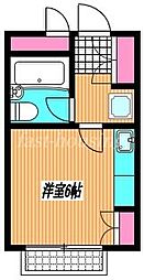 京王井の頭線 井の頭公園駅 徒歩6分の賃貸マンション 1階ワンルームの間取り