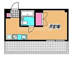 JR中央本線 吉祥寺駅 徒歩8分の賃貸マンション 4階ワンルームの間取り
