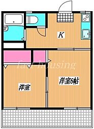 京王井の頭線 三鷹台駅 徒歩7分の賃貸マンション 1階2Kの間取り