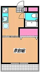 メゾン美由樹 1Kの間取図画像