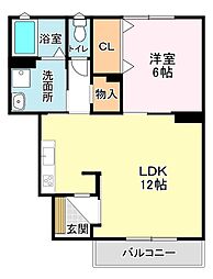 メゾフォルテ810 A棟 1LDKの間取図画像