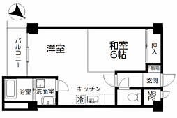 東熱海マリンハイツ 1LDKの間取図画像