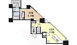 SK'BUILDING-501 1LDKの間取図画像