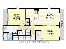 ライヒ　レーベン 203 ｜ 愛知県名古屋市瑞穂区陽明町１丁目34番（賃貸アパート2LDK・2階・60.32㎡） その2