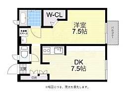メゾネット信和A 1DKの間取図画像