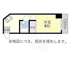 錦ビル 1Kの間取図画像