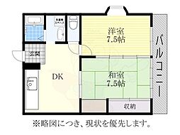 コーポ佐野2 2DKの間取図画像