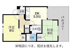 ライオンズマンション平針第6 2DKの間取図画像