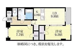 S-RESIDENCE神沢afford 2LDKの間取図画像
