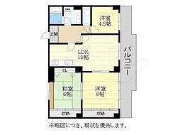 ドミール汐路 3LDKの間取図画像