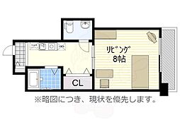 アトリアム吹上 4階1Kの間取り