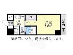 IB.はら 1Kの間取図画像