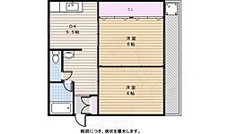 メゾン柳 2DKの間取図画像