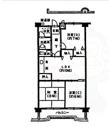 コーポニュー引山 3LDKの間取図画像