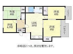 ノーメルやしろ 4LDKの間取図画像